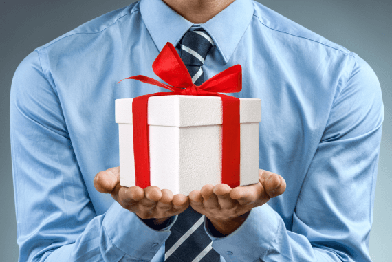 Businessman gift reward concept